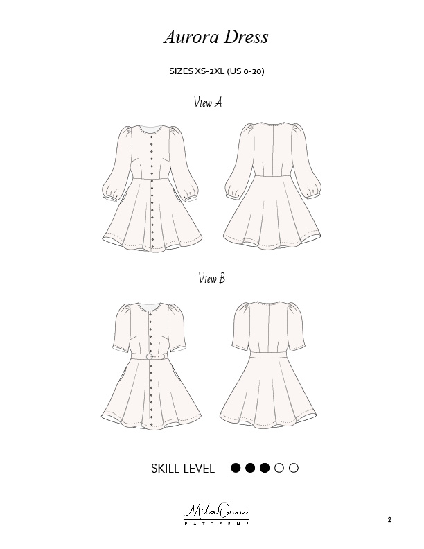 Aurora Dress / PDF Sewing Pattern