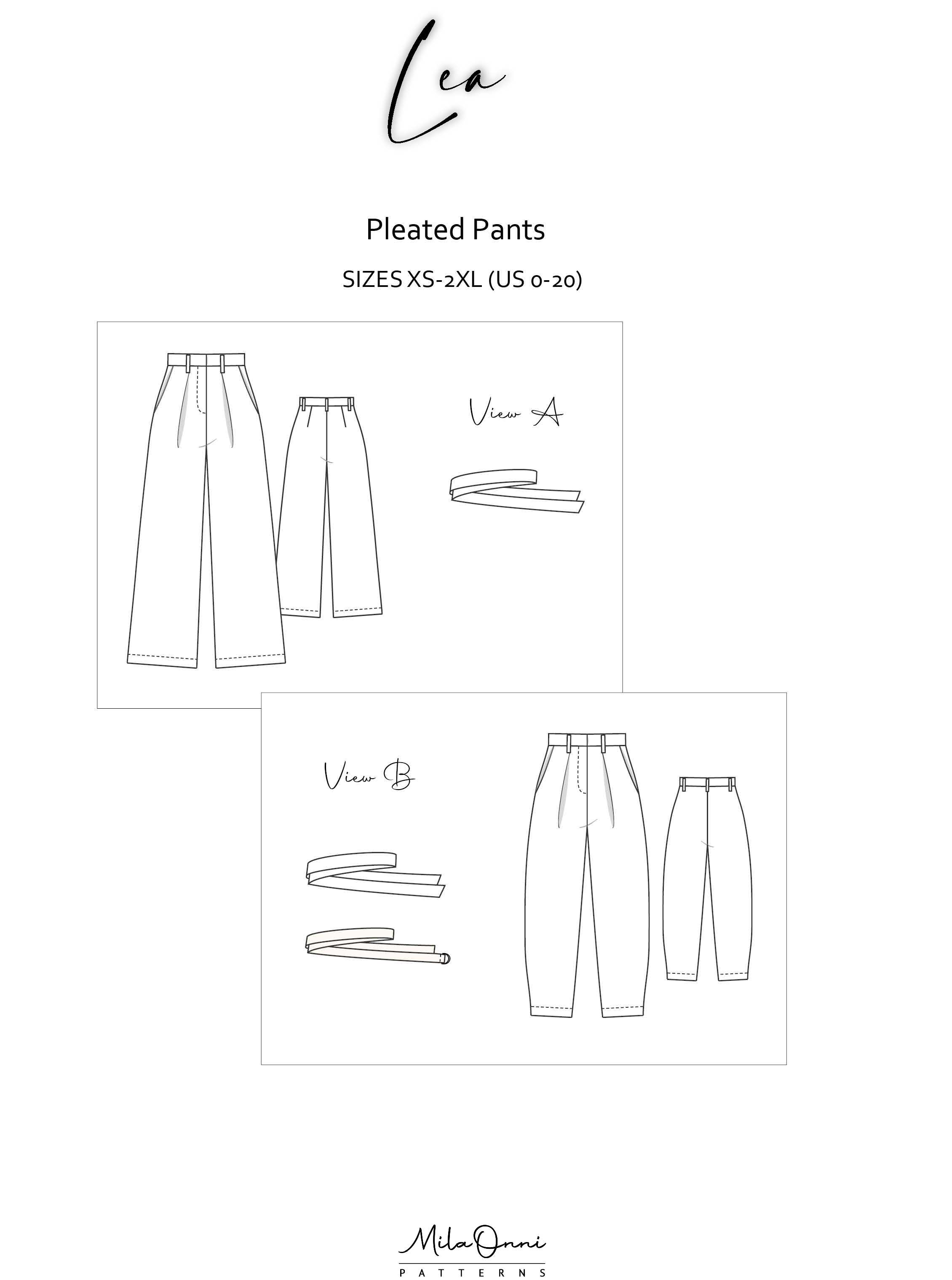 Eva Wide Leg Trousers Sewing Pattern Linen Trousers PDF Sewing Pattern  Lined Pants Pattern -  Canada
