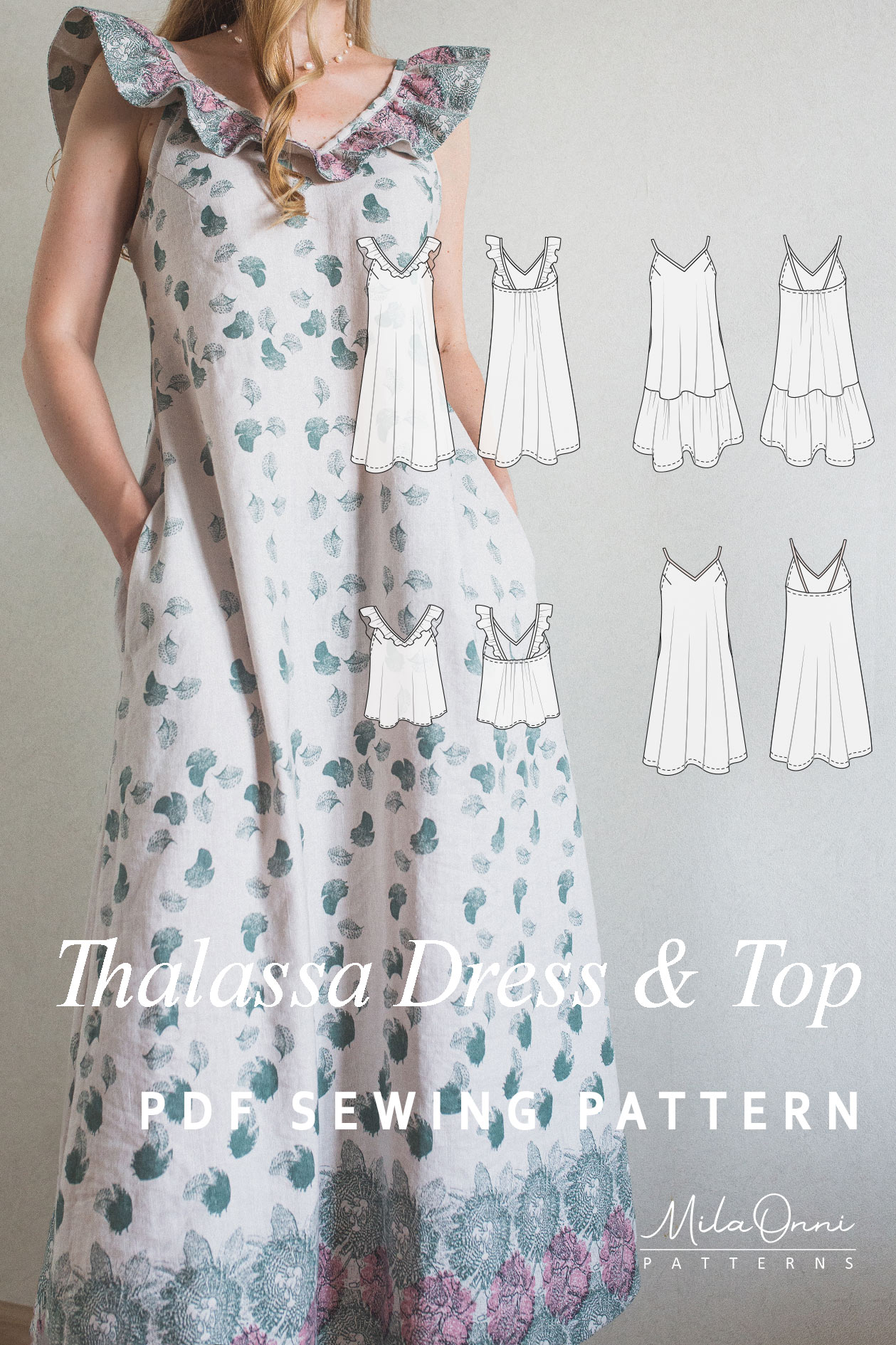 Thalassa Summer Dress & Top / PDF Sewing Pattern