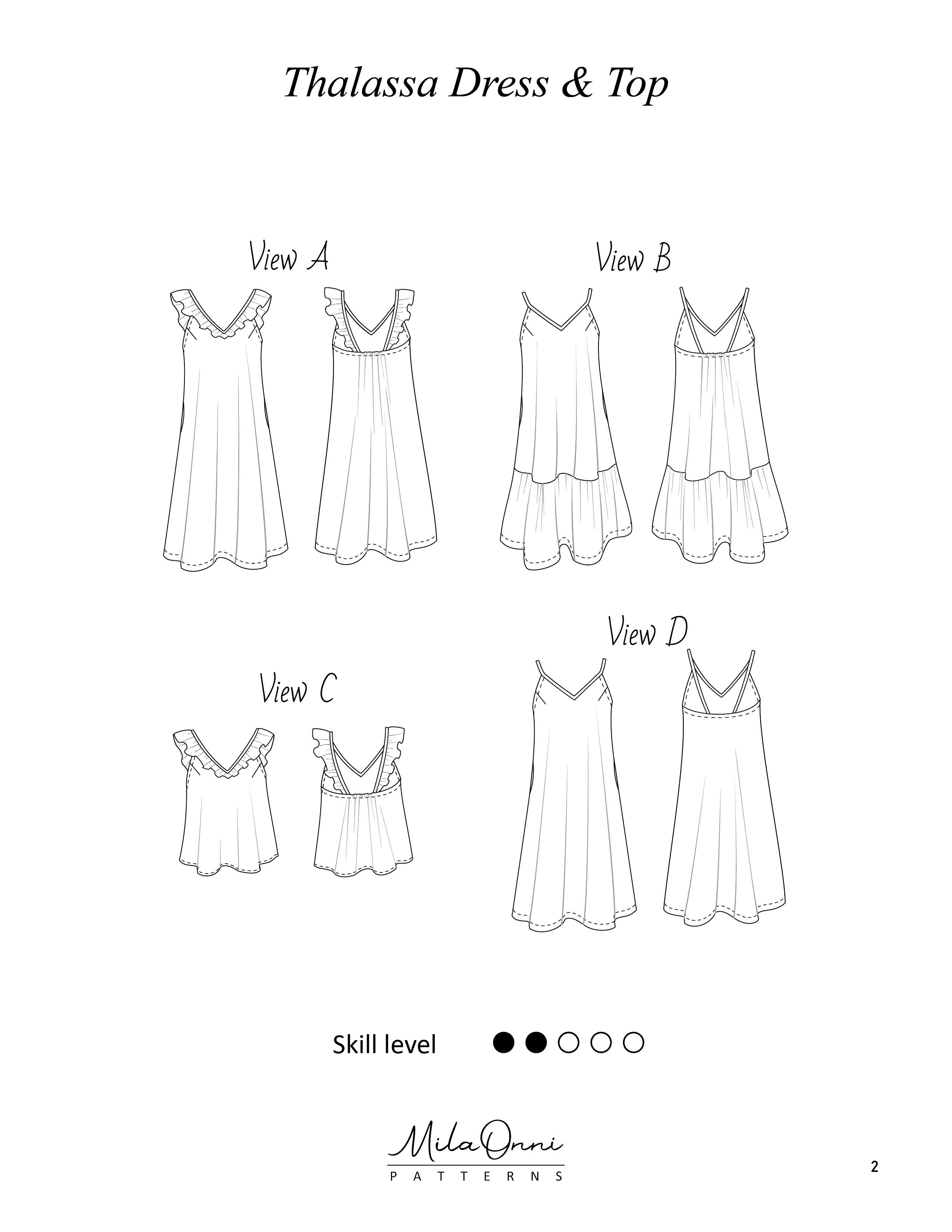 Thalassa Summer Dress & Top / PDF Sewing Pattern