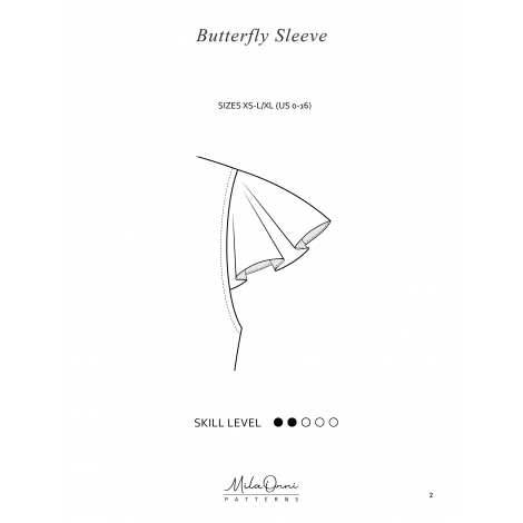 Butterfly Flutter sleeve / PDF Sewing Pattern