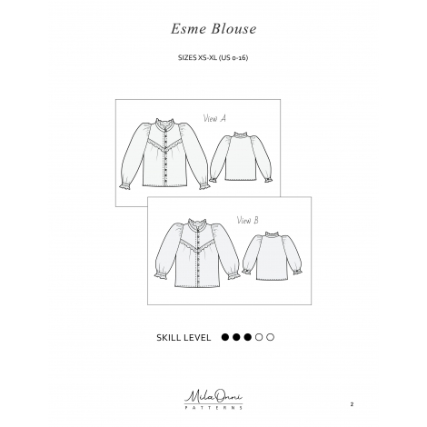Esme Ruffled Blouse / PDF Sewing Pattern